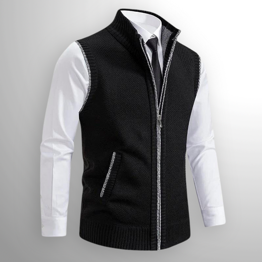 Erik Full-Zip Stickad Väst
